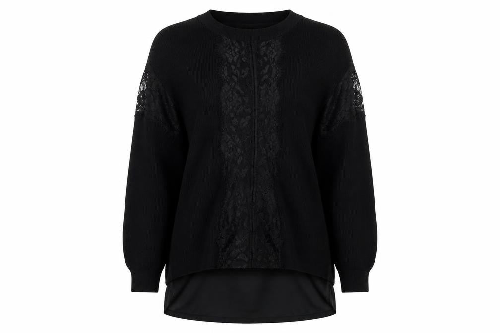 Sweewë Womens Black Pullover Jumper Size S