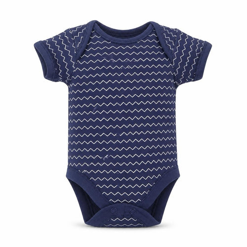 George Boys Blue Geometric  Babygrow One-Piece Size Newborn