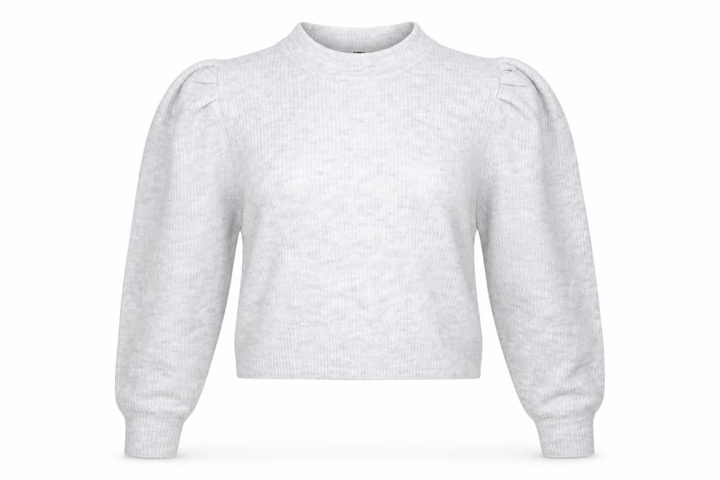 Front view of H&M women’s grey jumper, size M