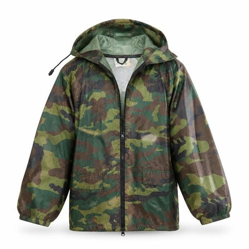 SSP Girls Green Camouflage  Rain Coat Coat Size 3-4 Years