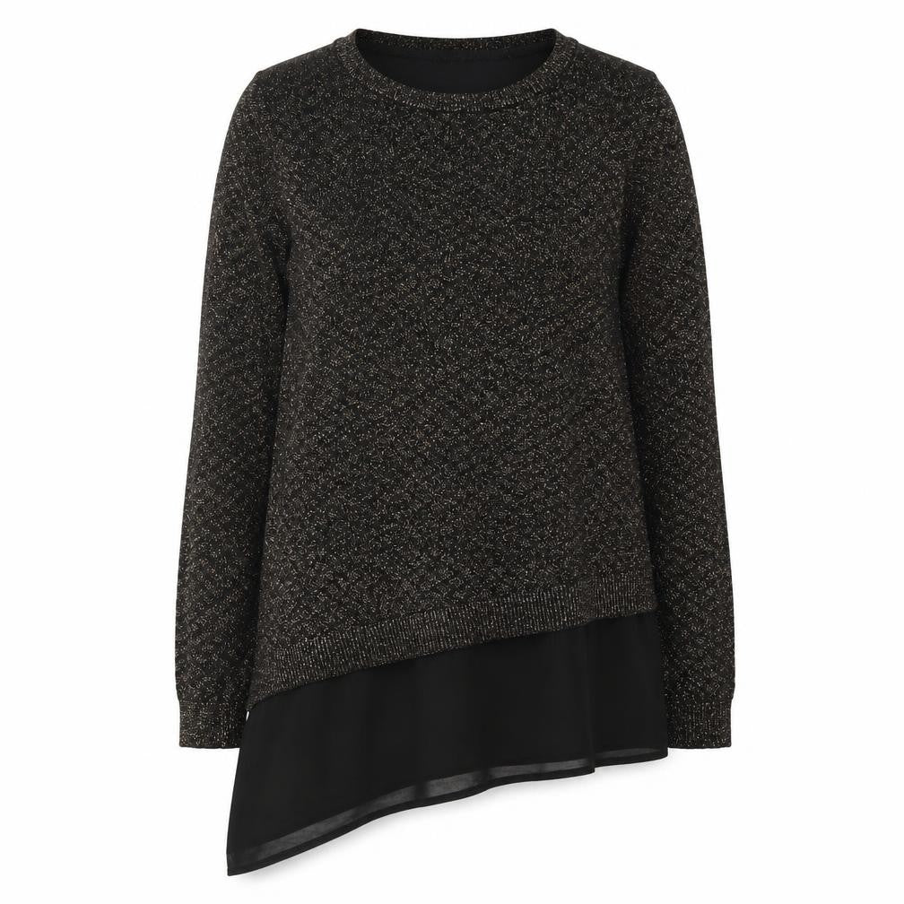Front view of Oasis women’s black knit jumper, size S