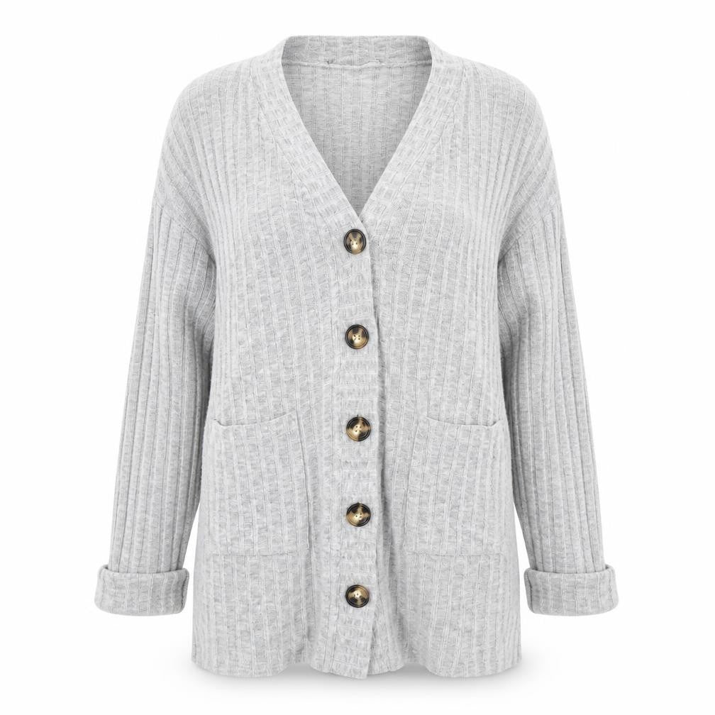 Dorothy Perkins Womens Grey  Knit Cardigan Jumper Size M