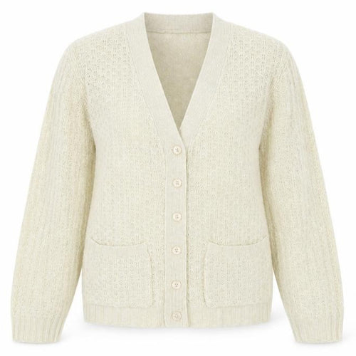 Damart Womens Ivory  Knit Cardigan Jumper Size 10