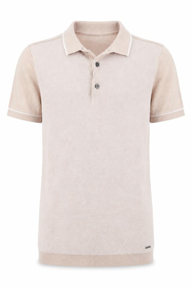 Front view of Autograph boys’ pink knit basic t-shirt, size 12-13, years