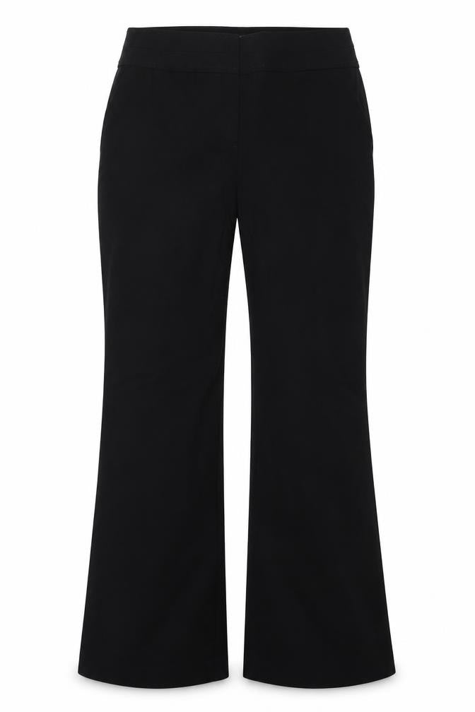 Front view of Papaya women’s black trousers, size UK 10, 26-inch leg