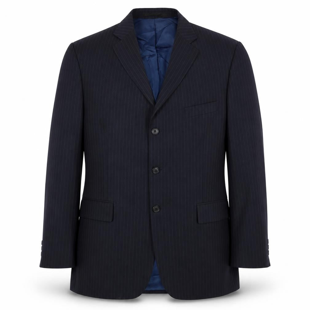 Front view of Marks & Spencer men’s blue jacket blazer, size 42