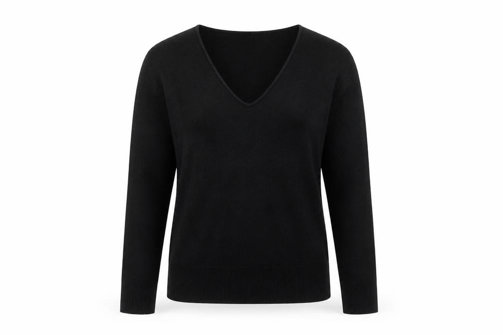 Front view of Marianna women’s black jumper, size M