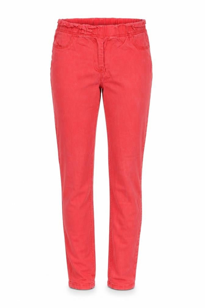 Front view of Tu women’s red denim jegging jeans, size UK 10, 29-inch leg