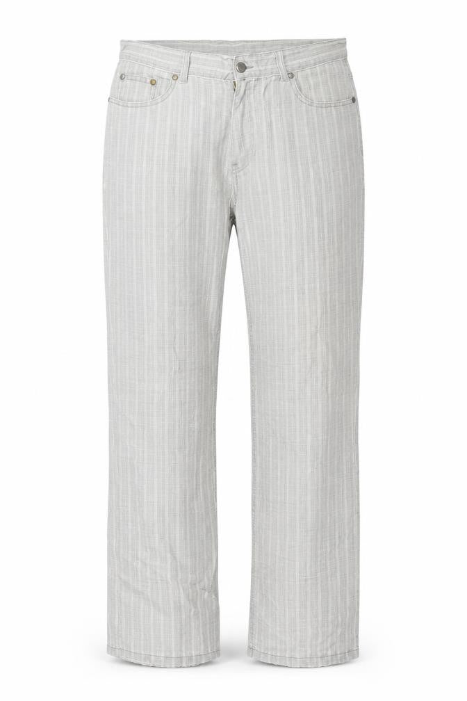 Preworn Womens Grey Striped  Trousers  Size 34 in L32 in