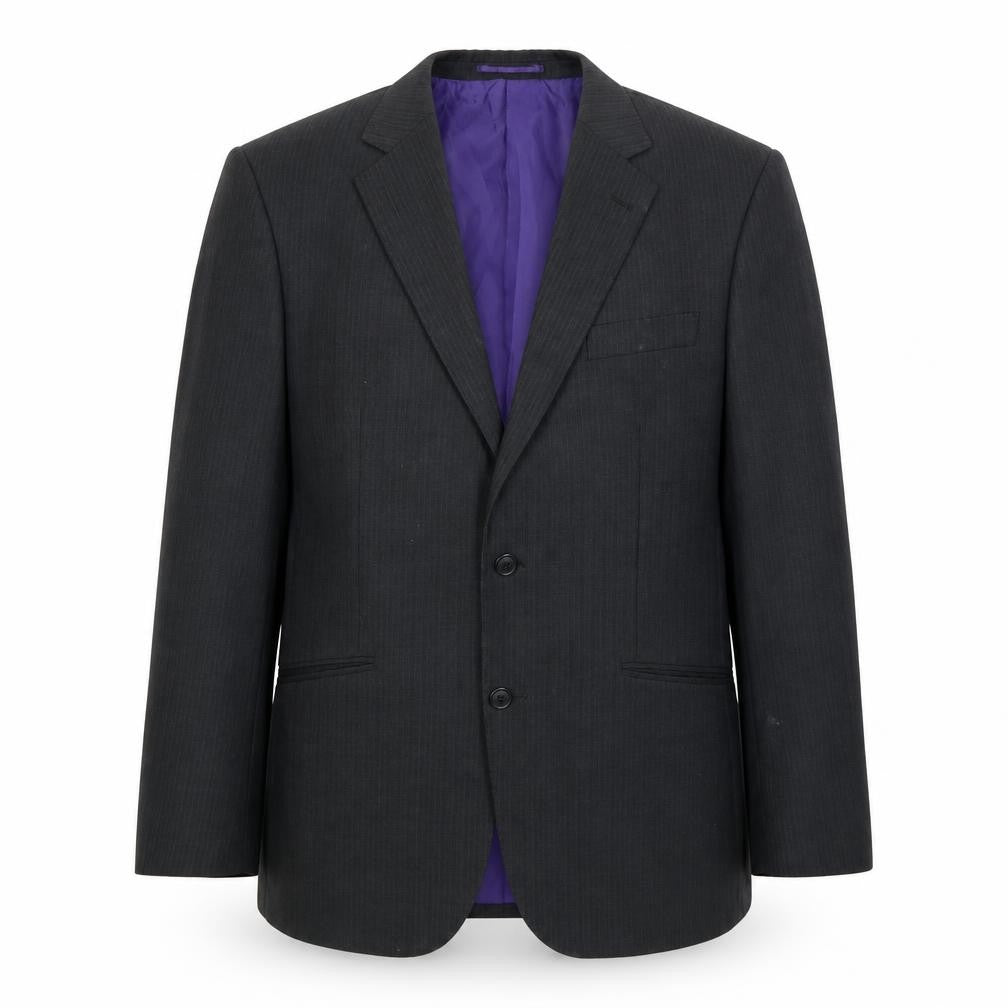 Front view of Milan Collection men’s black jacket blazer, size L
