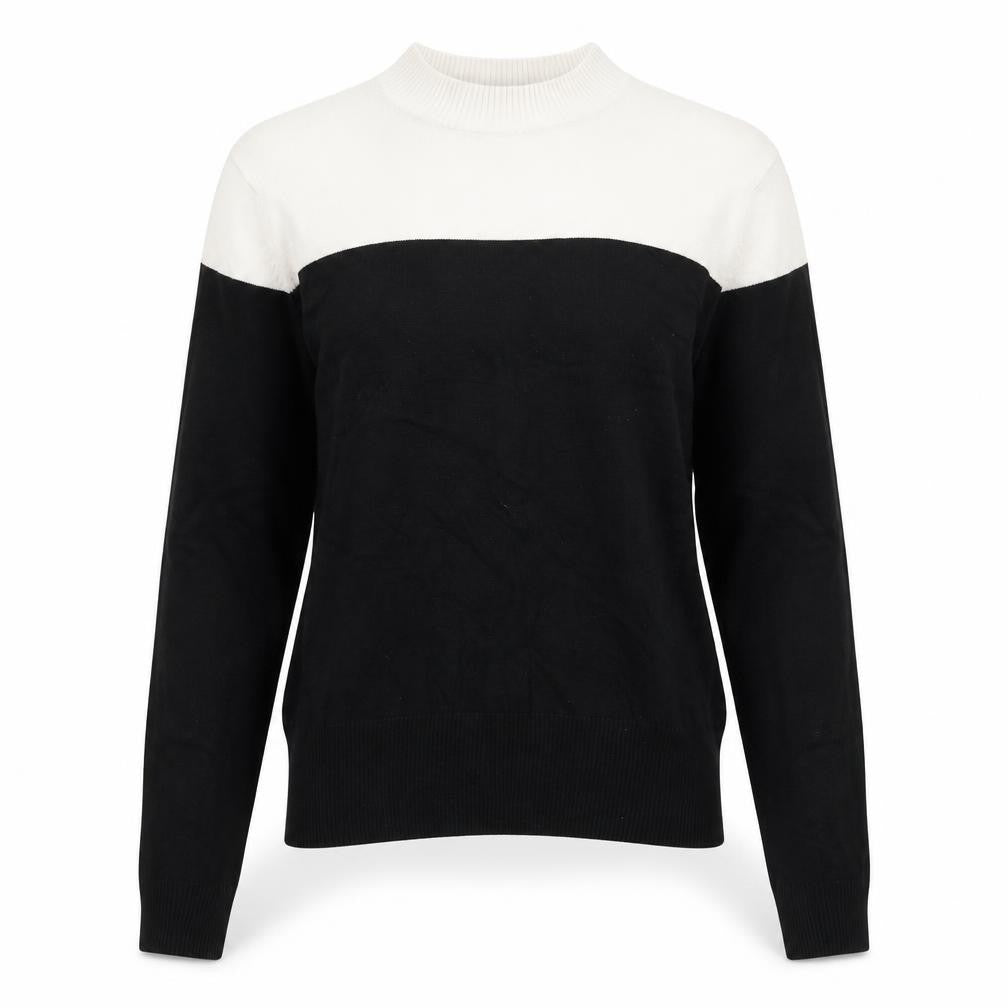 Front view of New Look women’s black jumper, size UK 12