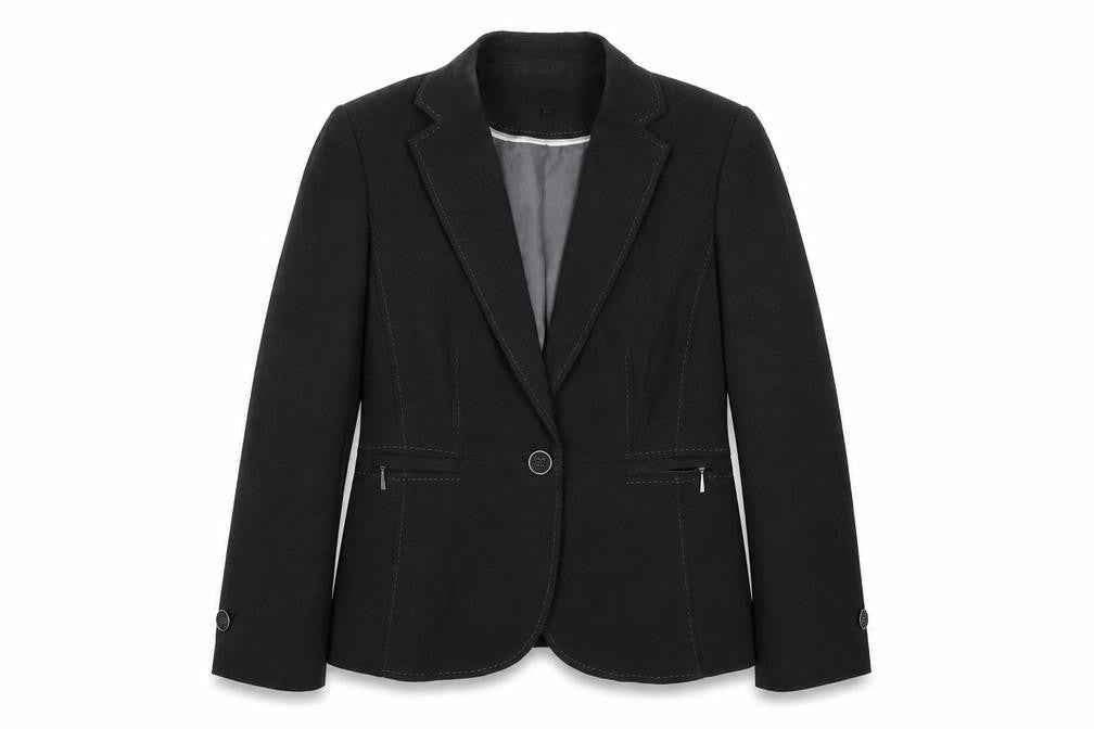 Front view of Marks & Spencer women’s grey jacket blazer, size UK 16