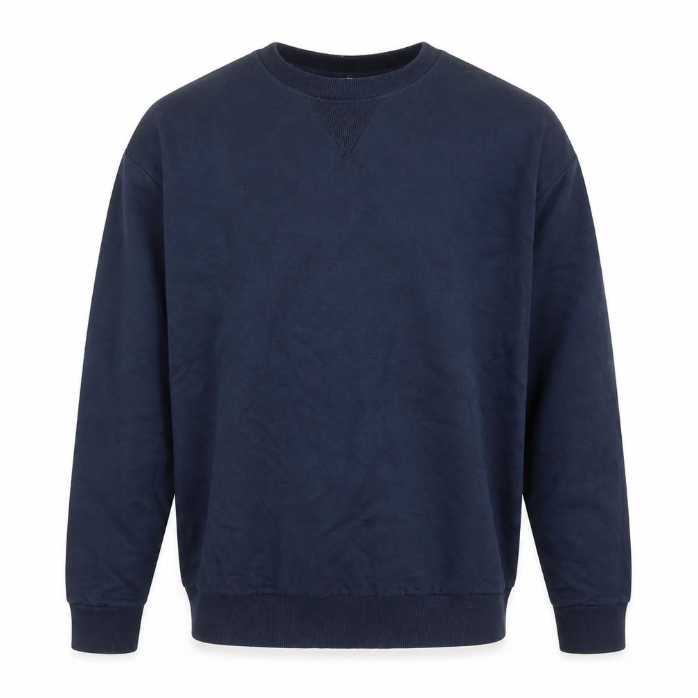 Front view of Pep&Co men’s blue jumper, size S