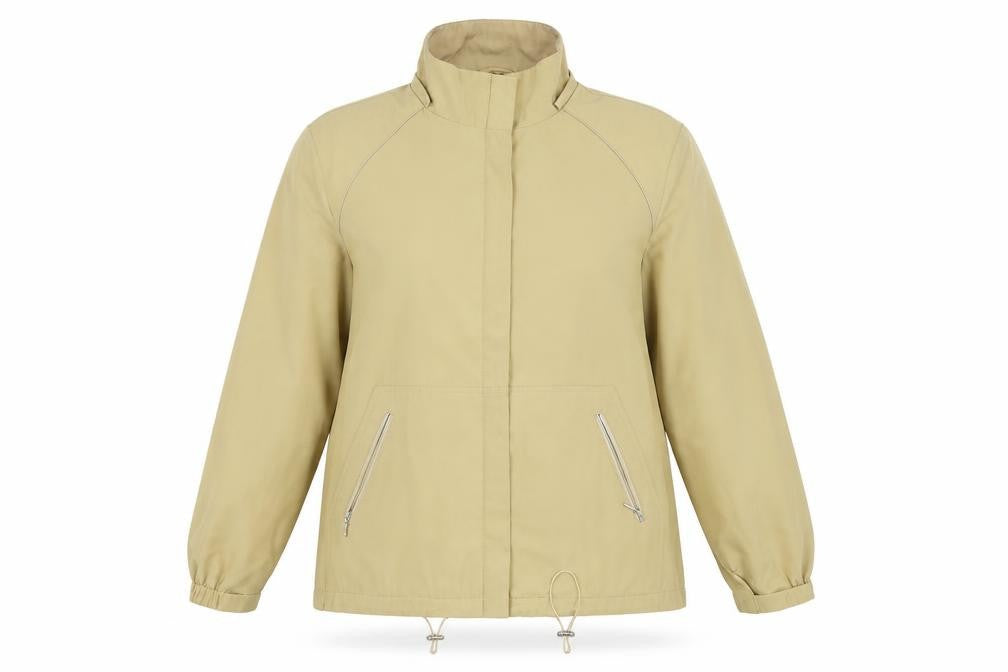 Front view of Eliza Gray women’s yellow jacket, size UK 16