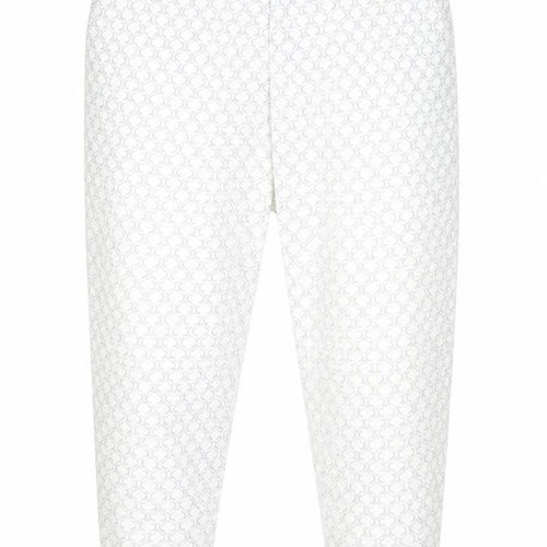 Chic & Jeune Womens Grey Geometric  Capri Trousers Size 8 L23 in