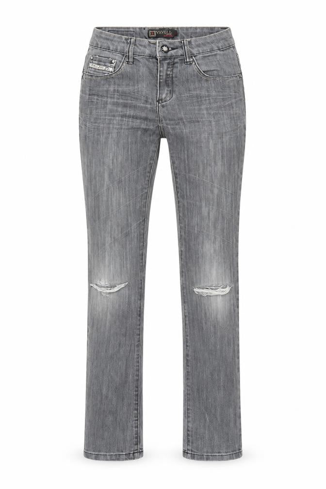 Vavell Womens Grey  Denim Skinny Jeans Size 8 L32 in
