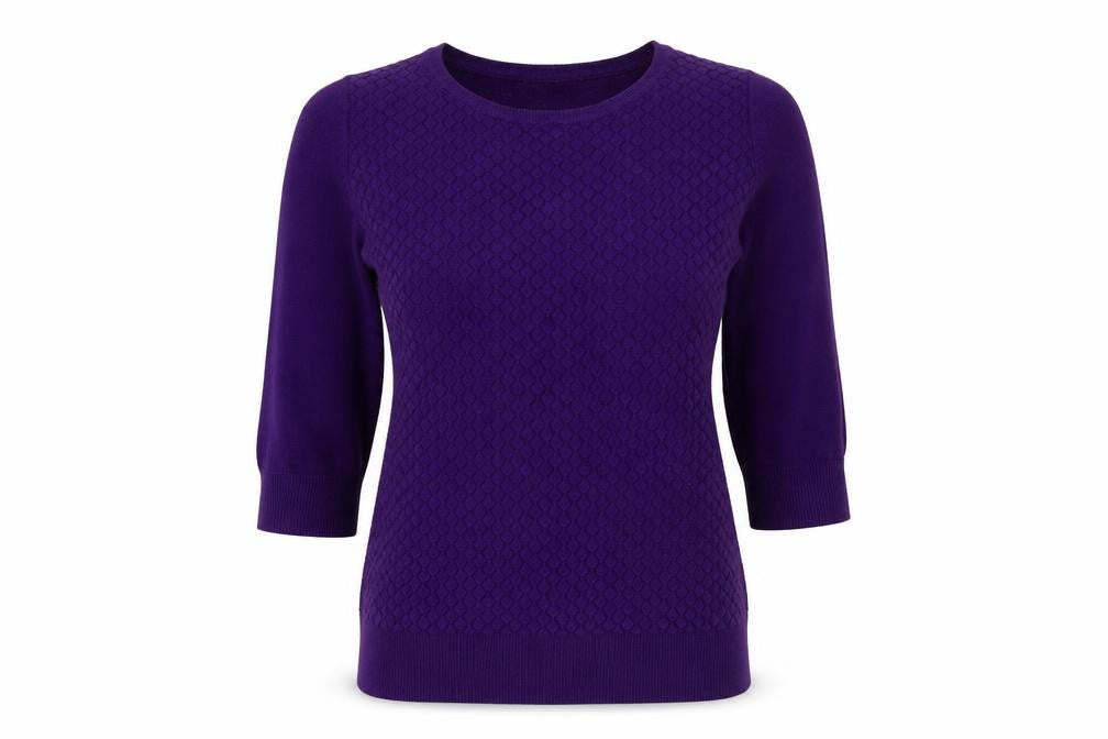 Front view of Marks & Spencer women’s pink jumper, size UK 12