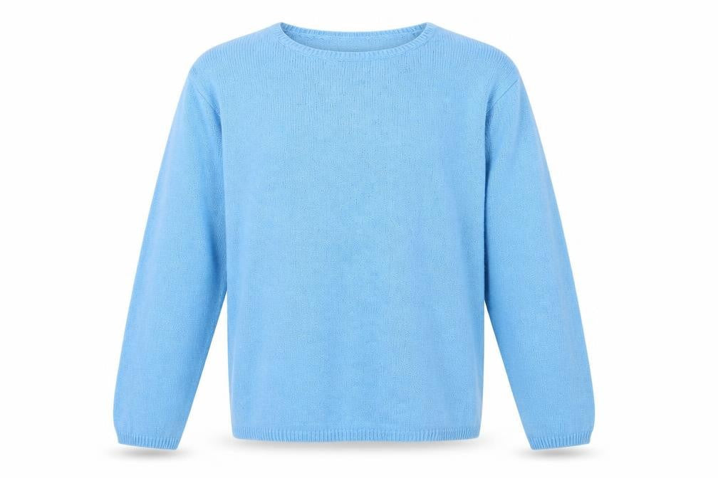 Front view of JOIE DE VIURE men’s blue jumper, size XL