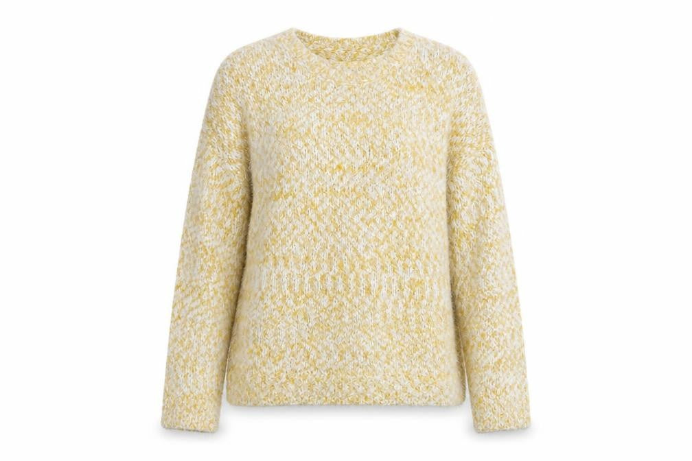 Front view of Amara Reya women’s orange jumper, size XL
