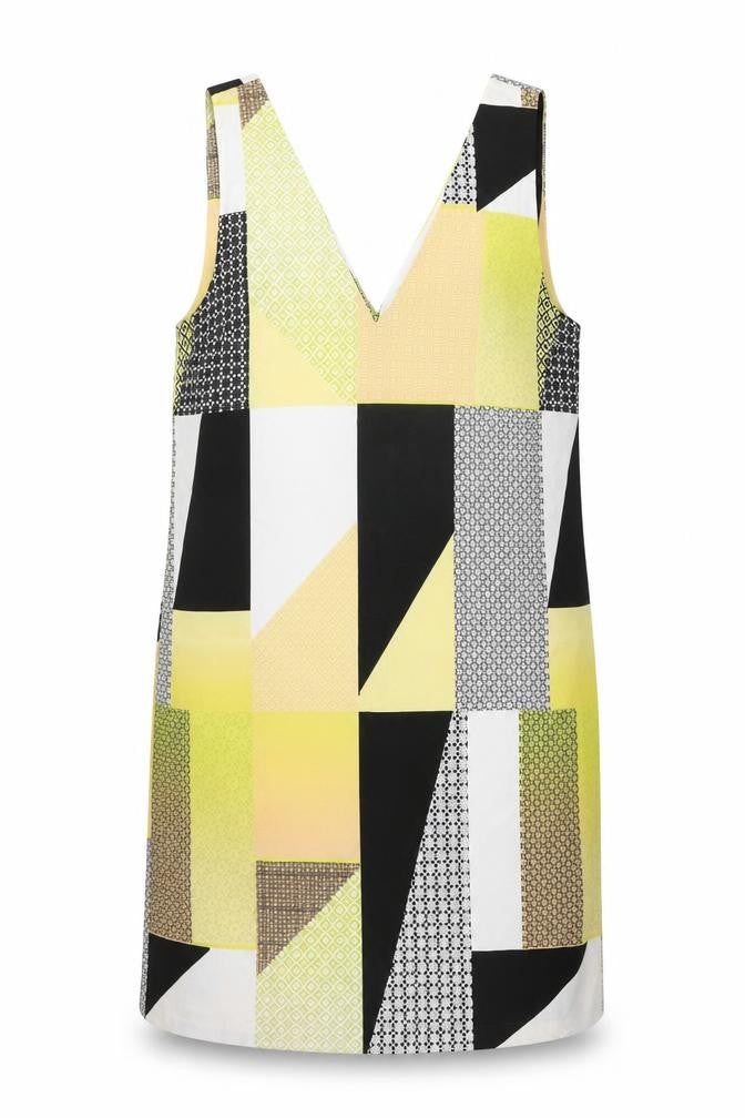 Front view of Neon Rose women’s yellow a-line, size M