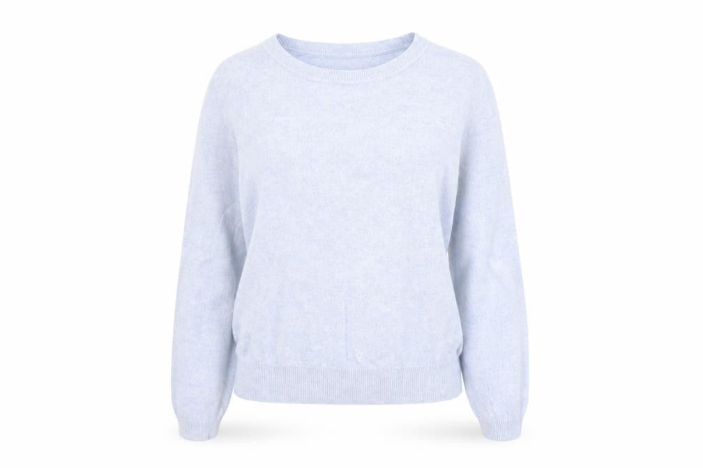 Front view of New Look women’s blue jumper, size UK 12