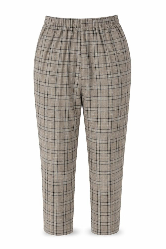 Preworn Womens Brown Check  Trousers  Size 10 L27.5 in