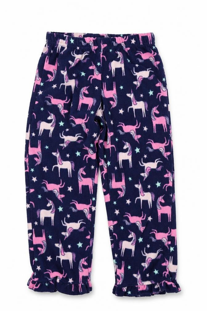 Front view of simple joys girls’ blue solid top pyjama pants, size 5, years