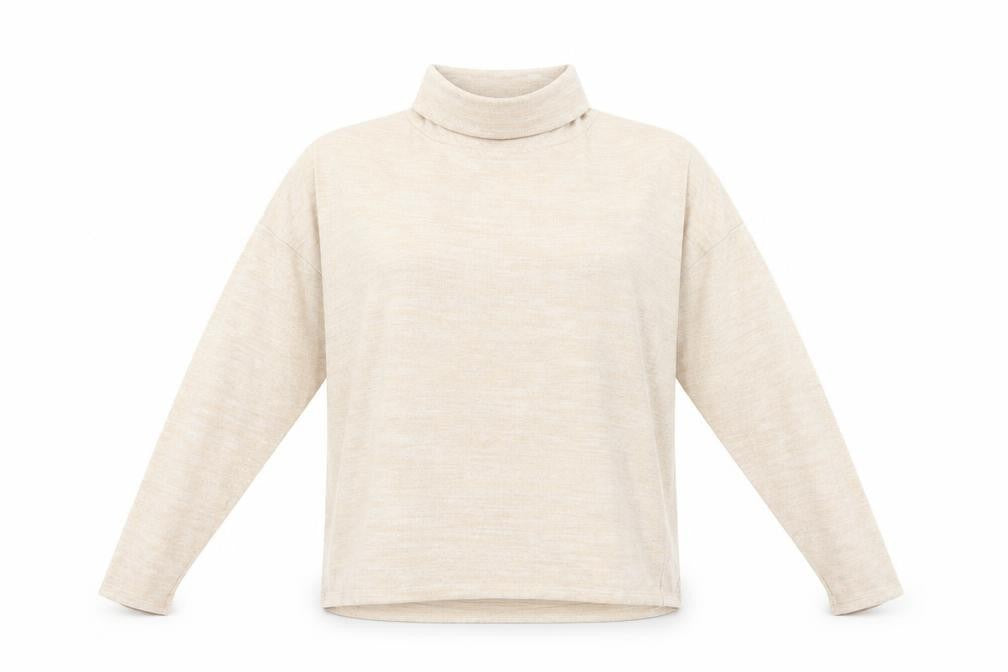Front view of H&M women’s beige jumper, size M