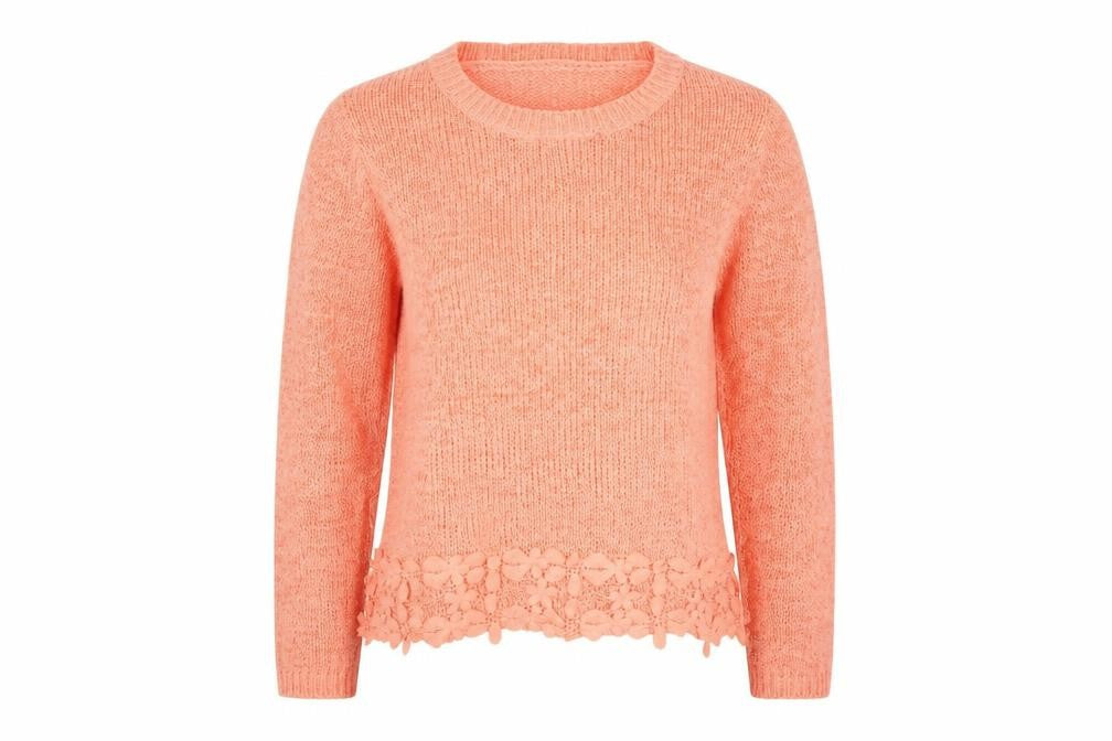 Front view of George women’s orange jumper, size UK 14