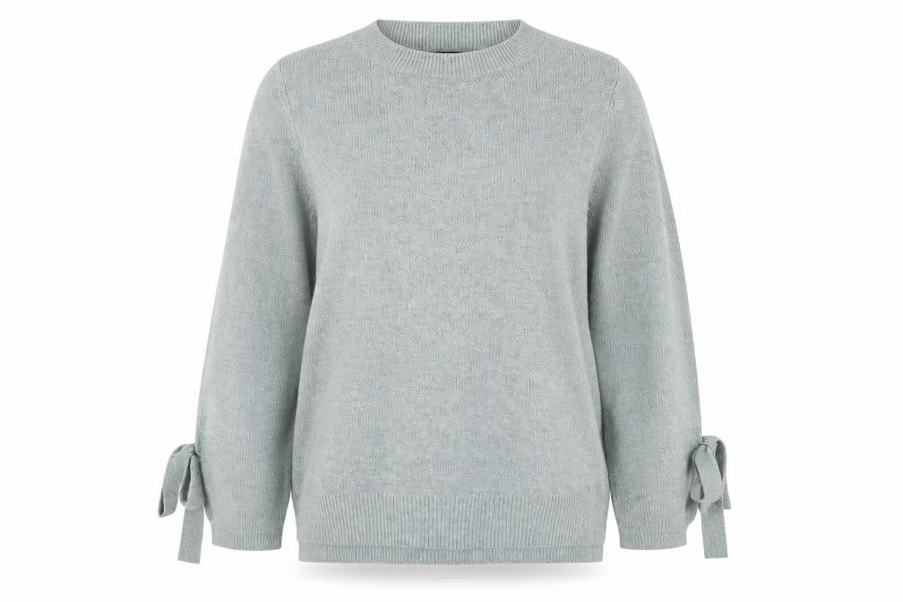 Front view of F&F women’s green jumper, size UK 10