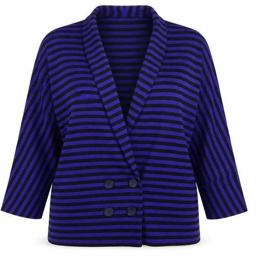 IMAGES Womens Blue Striped  Cardigan Jumper Size 16