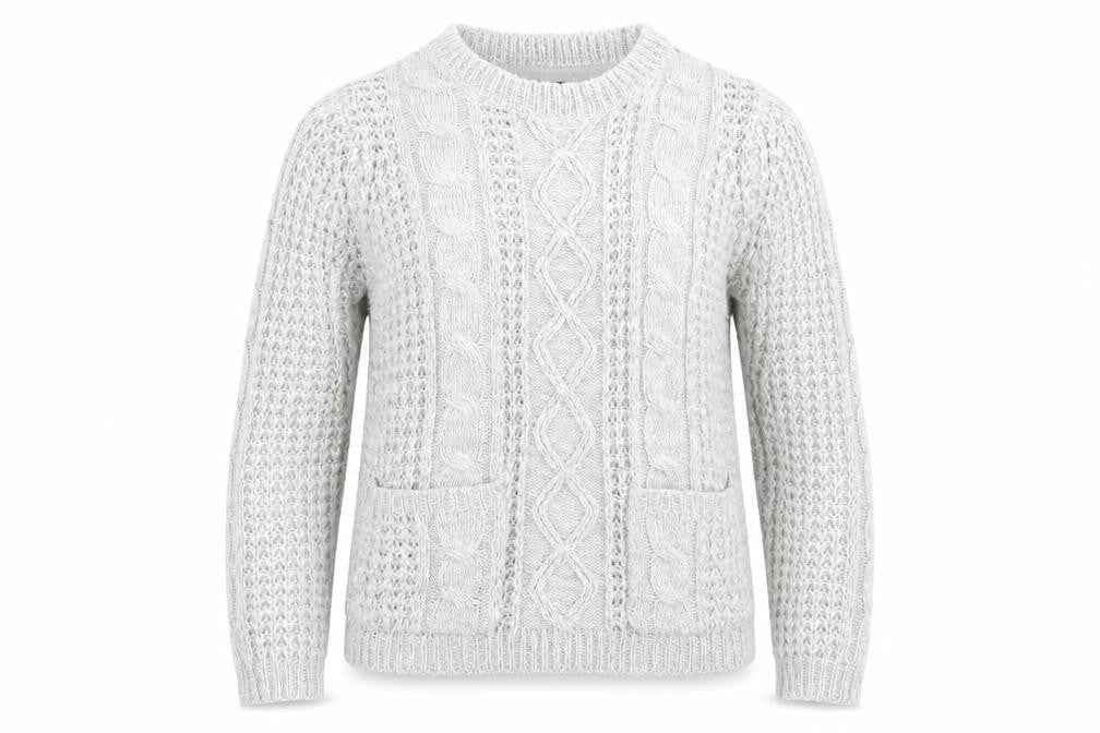 Front view of Primark women’s grey jumper, size UK 8