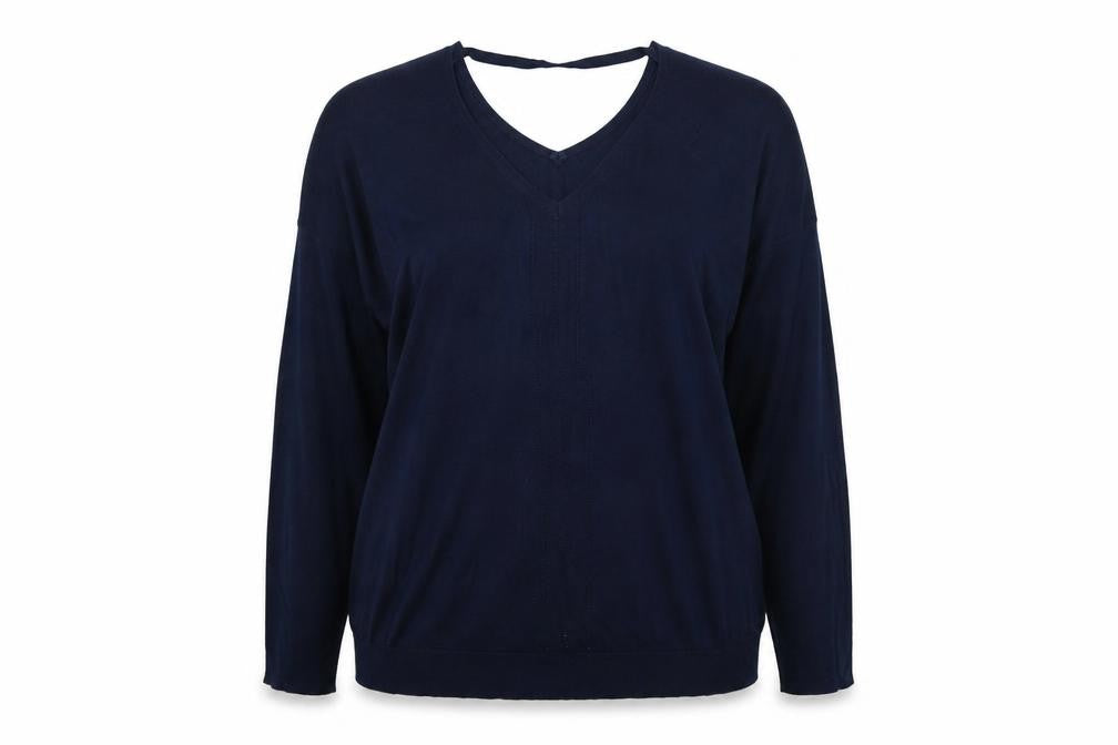 Front view of George women’s blue pullover sweatshirt, size UK 16