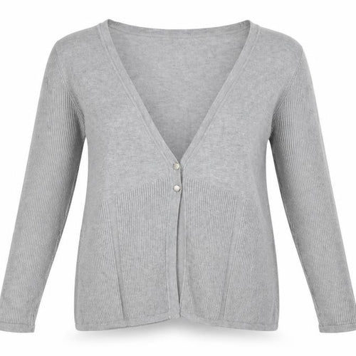 Cortefiel Womens Grey  Knit Cardigan Jumper Size L