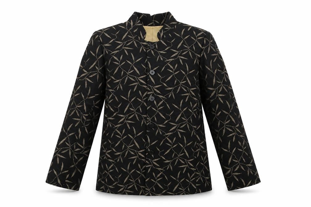 Front view of dewhirst women’s black jacket, size UK 12