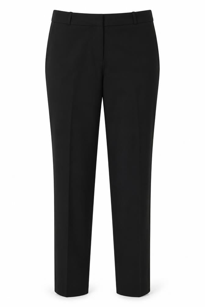 Front view of New Look women’s black trousers, size UK 8, 29-inch leg