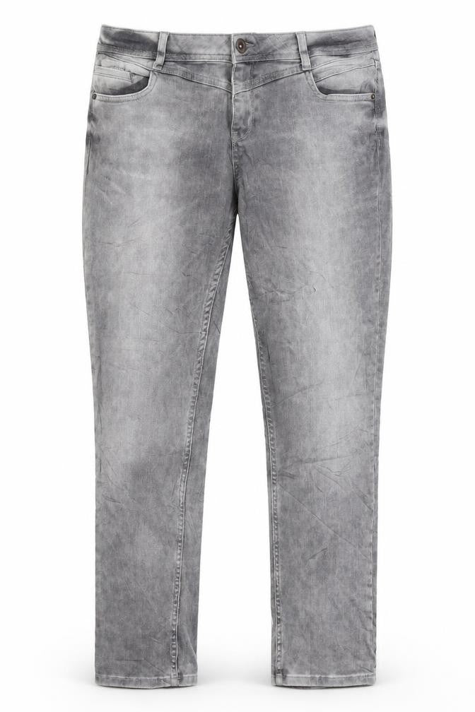 BE YOU Womens Grey   Straight Jeans Size 34 in L29 in