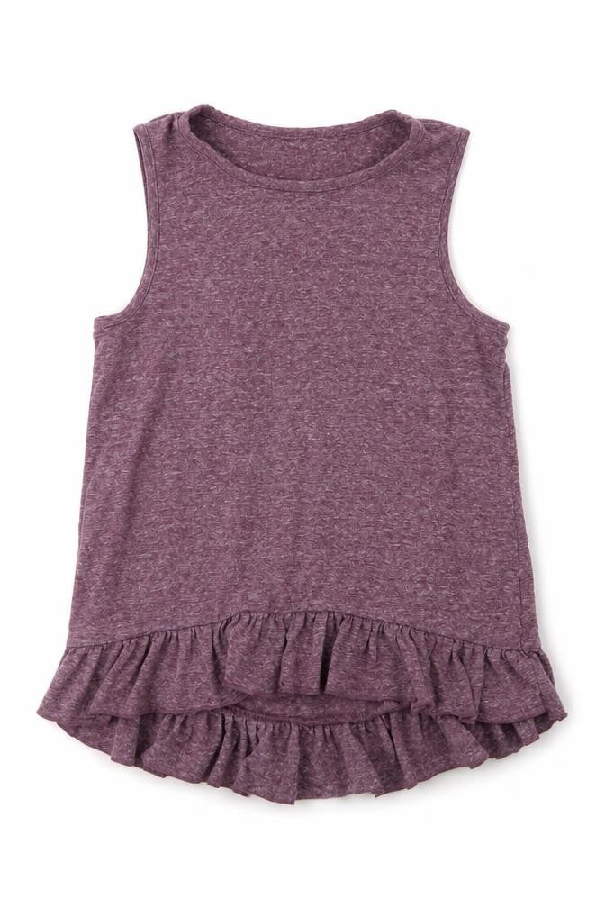 Front view of Next girls’ purple tank, size 9, years