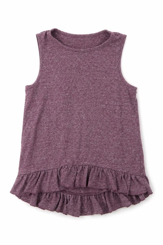 Front view of Next girls’ purple tank, size 9, years