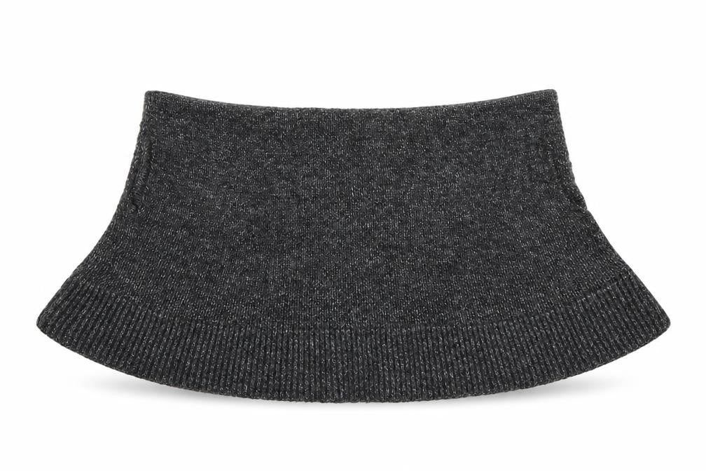 Front view of New Look women’s grey cape jumper, size UK 14