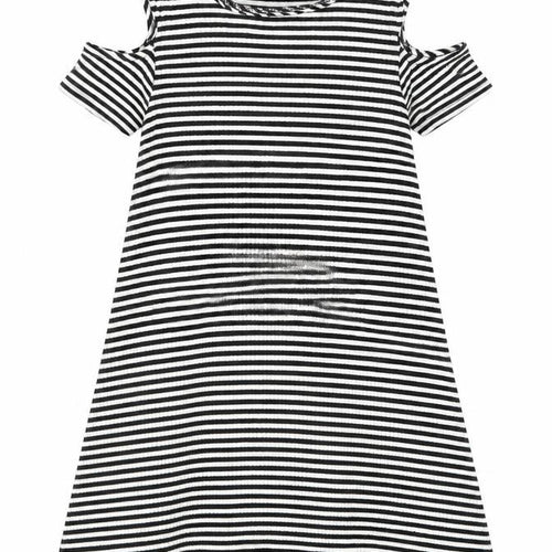 F&F Girls Black Striped  A-Line  Size 8-9 Years