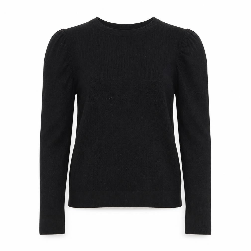 Front view of Primark women’s black knit jumper, size UK 14