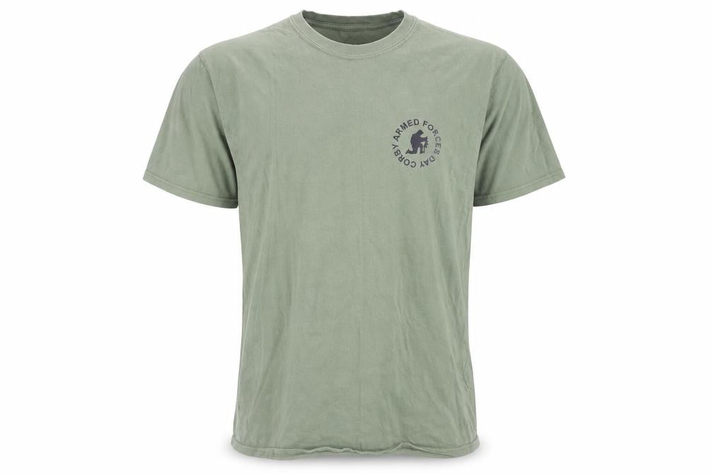 Preworn Mens Green    T-Shirt One Size  - Corby Armed Forces Day
