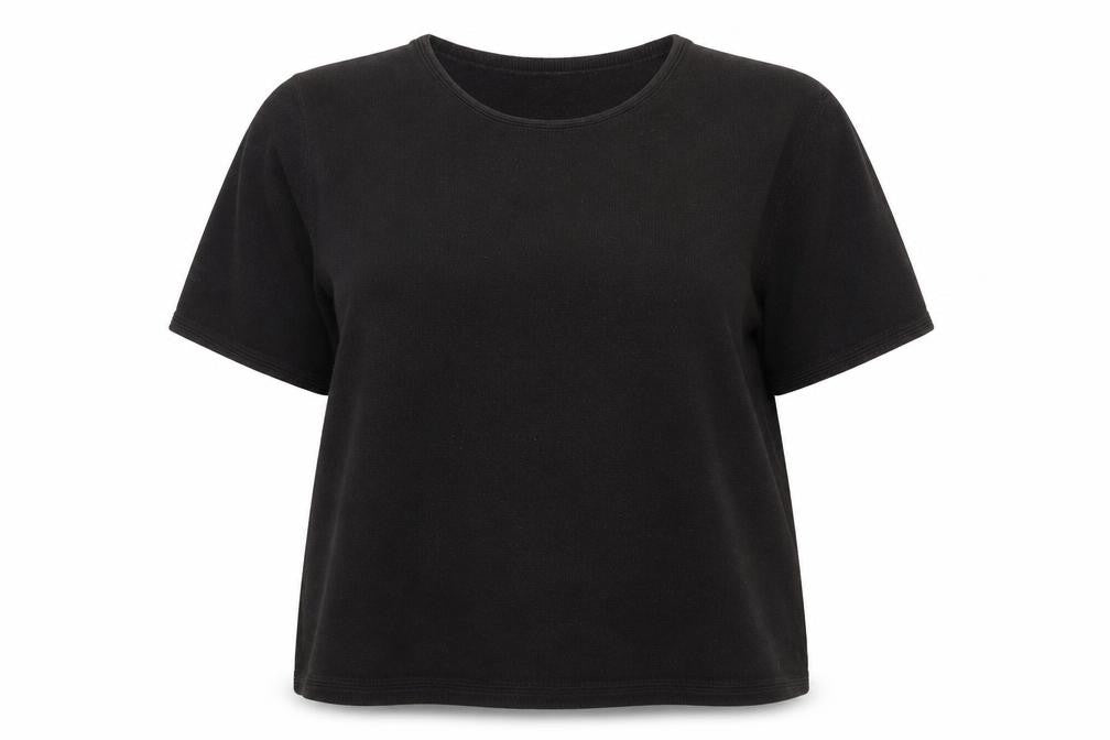 Front view of Marks & Spencer women’s black pullover sweatshirt, size UK 22