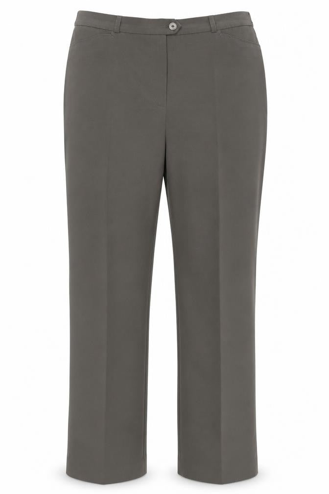 Front view of toni women’s green trousers, size UK 16, 31-inch leg