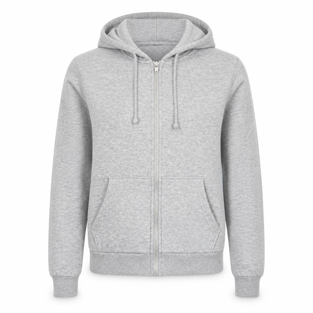 Front view of Divided by H&M women’s grey full zip jumper, size S