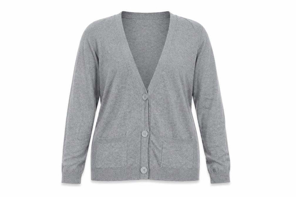 F&F Womens Grey  Knit Cardigan Jumper Size 16