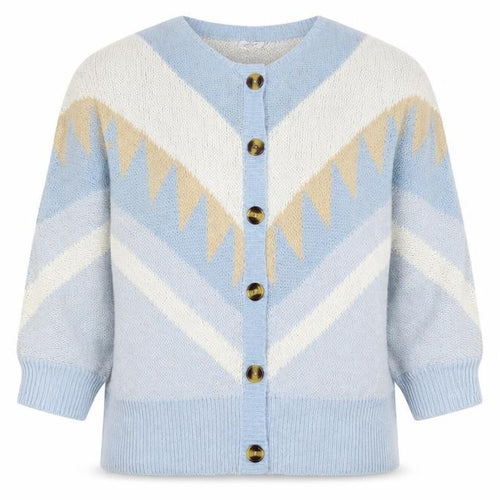 Miss Look Womens Blue  Knit Cardigan Jumper Size S