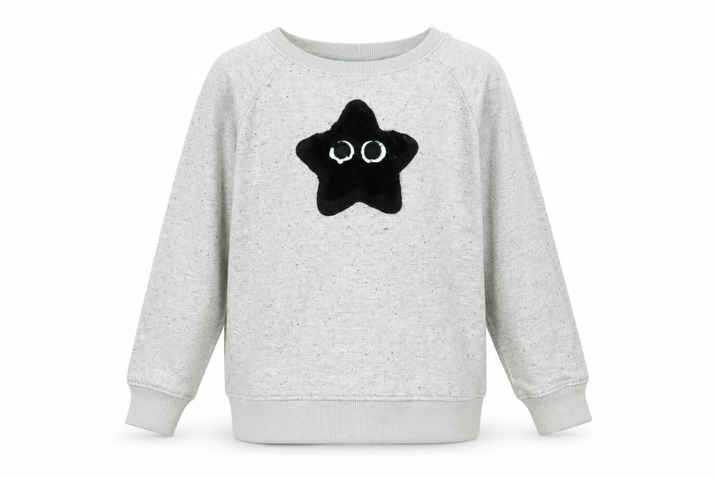 Front view of Next girls’ grey jumper, size 9, years