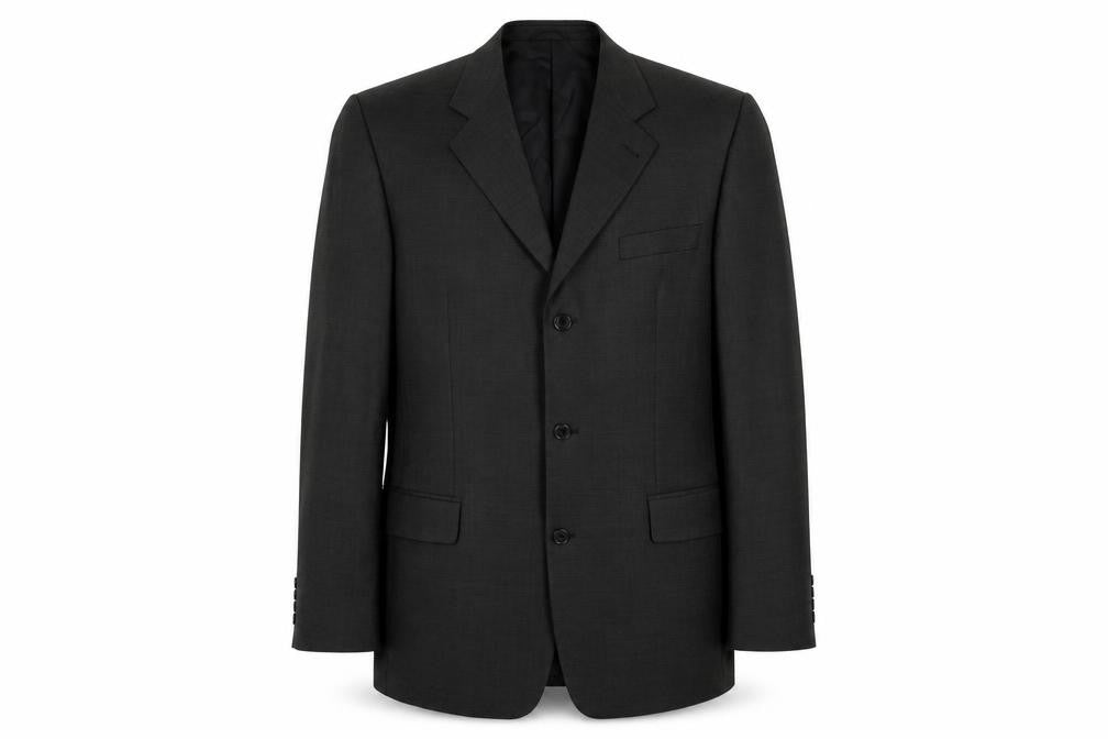 Front view of Pierre Laffitte men’s green jacket suit jacket, size 44